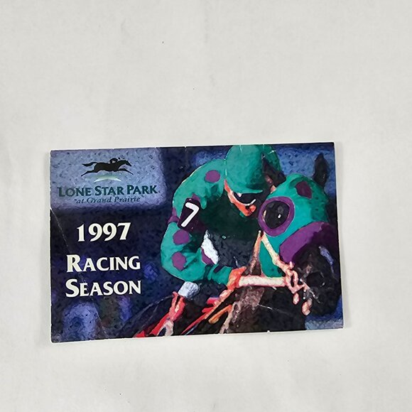 1997 Lone Star Park Racing Season Schedule Brochure Budweiser Dr Pepper Ads - Picture 1 of 4